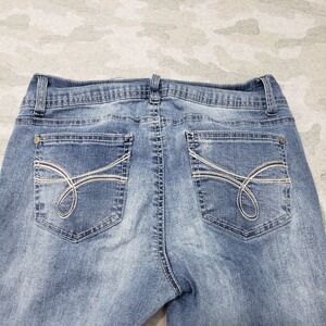 Wallflower Jeans Womens 3 Blue Pockets Bootcut Denim Medium Wash